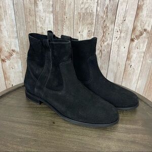 Gianni Bini Take-Five Black Suede Ankle Boot Size 9 Women